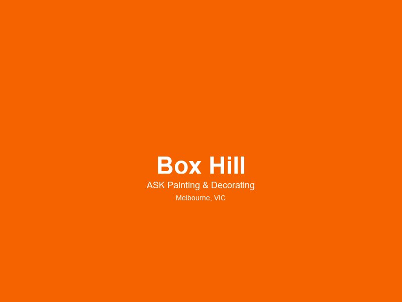Box Hill — painting service area 1