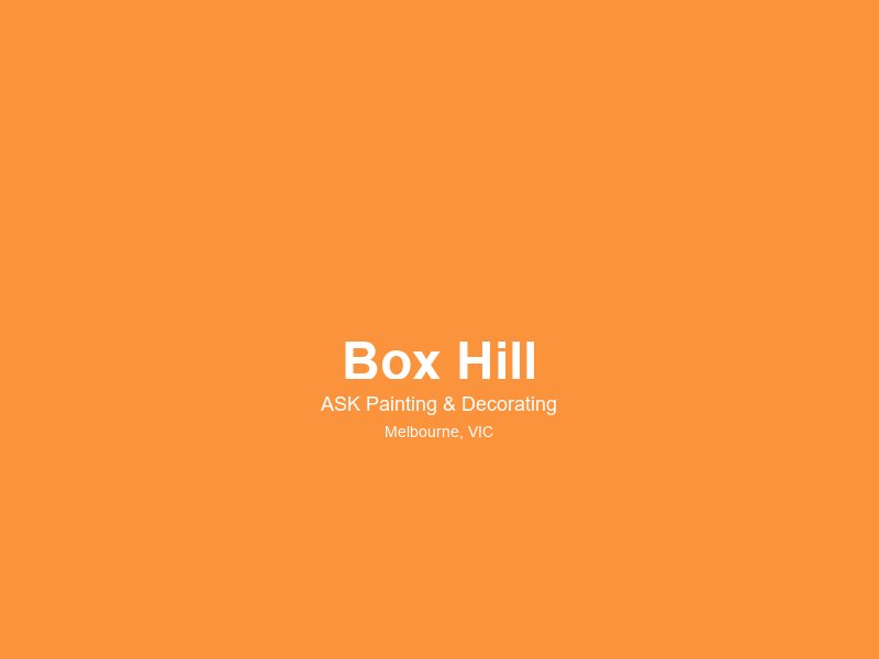 Box Hill — painting service area 2