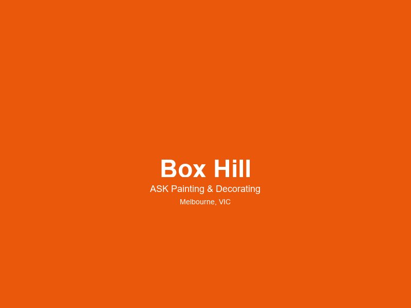 Box Hill — painting service area 3