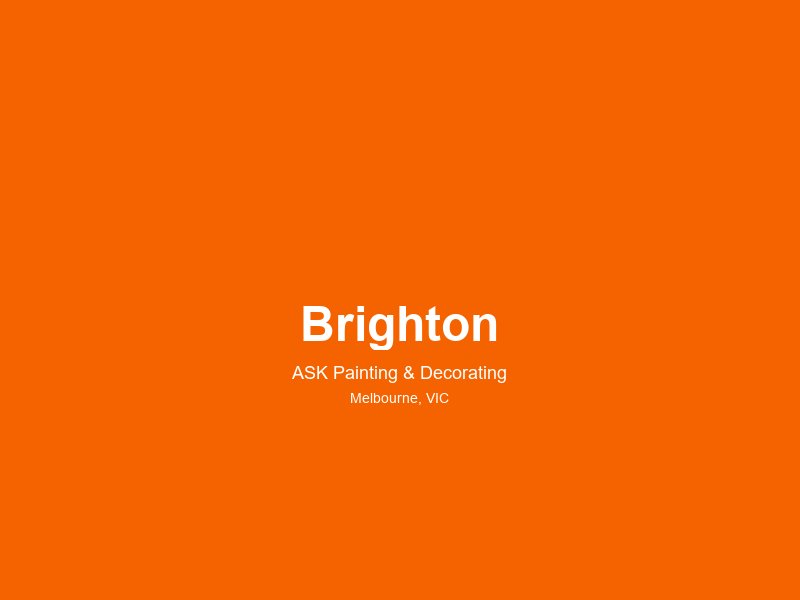 Brighton — painting service area 1