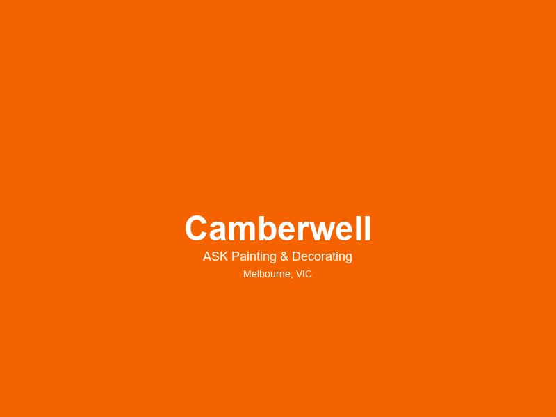 Camberwell — painting service area 1