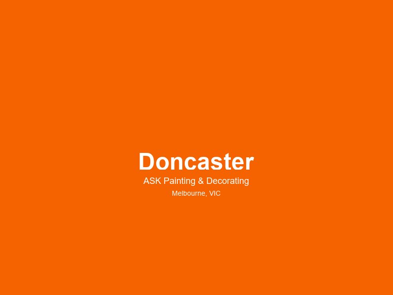 Doncaster — painting service area 1
