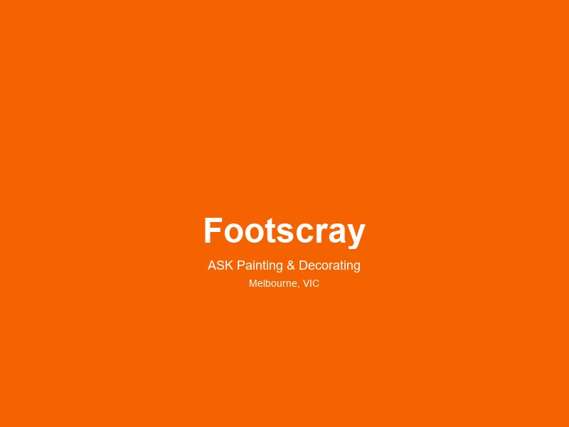 Footscray — painting service area 1