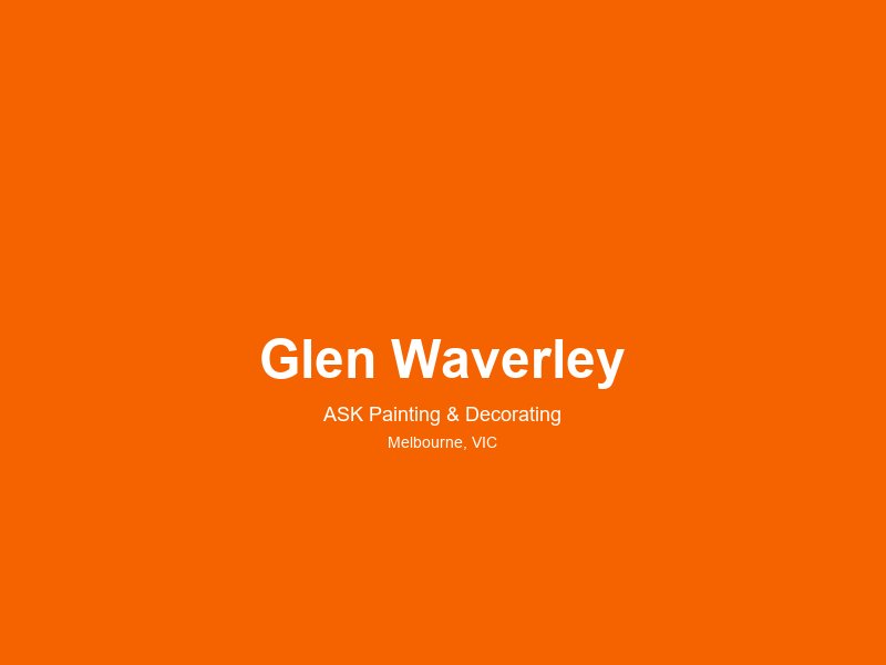 Glen Waverley — painting service area 1