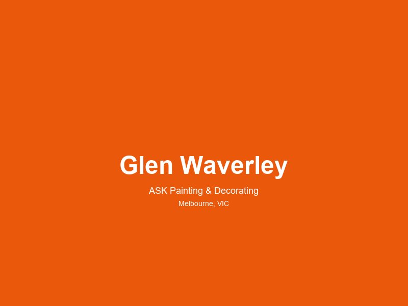 Glen Waverley — painting service area 3