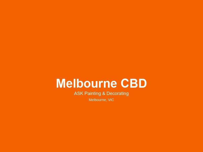Melbourne CBD — painting service area 1