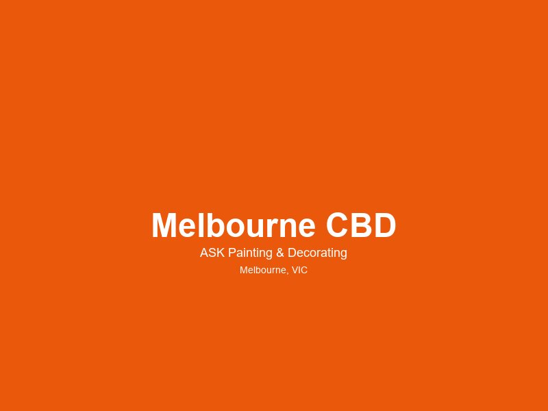 Melbourne CBD — painting service area 3