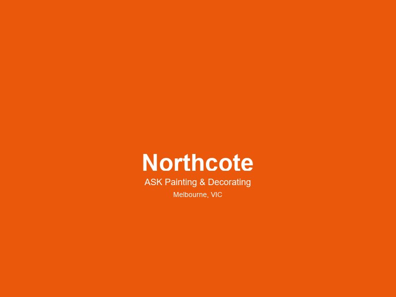 Northcote — painting service area 3