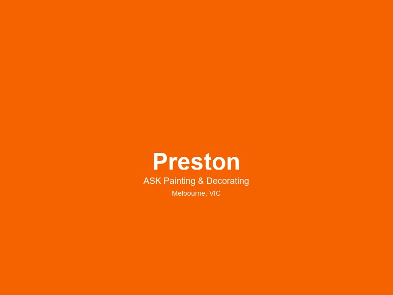 Preston — painting service area 1