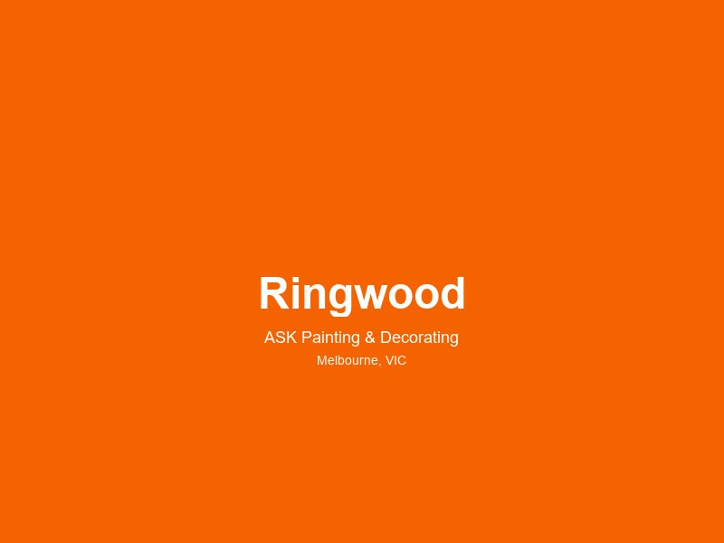 Ringwood — painting service area 1