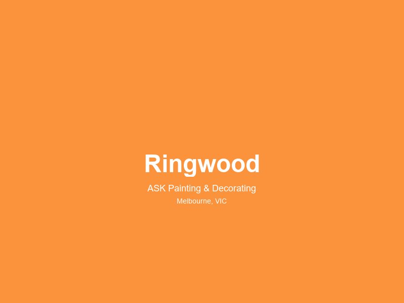 Ringwood — painting service area 2