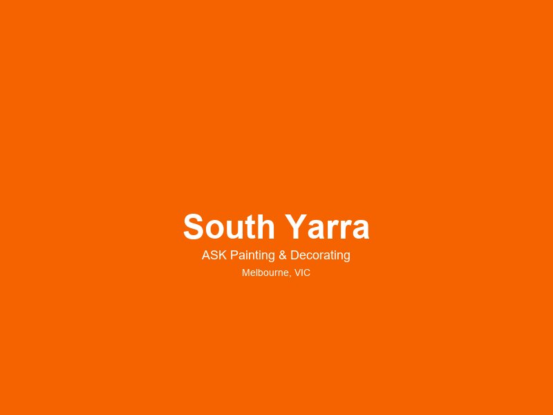 South Yarra — painting service area 1