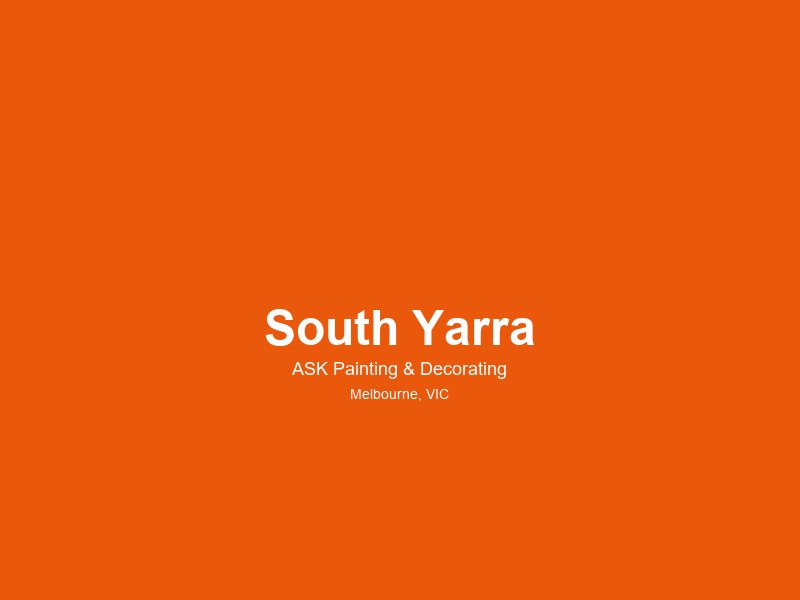 South Yarra — painting service area 3