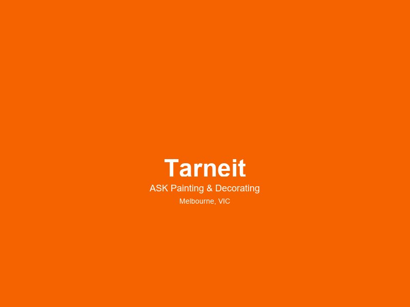 Tarneit — painting service area 1